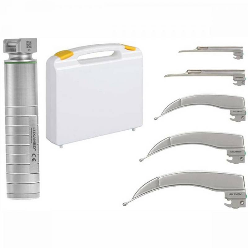 Набір F.O. ларингоскоп дорослий + педіатричний LED 2,5В + 2 Miller та 3 Macintosh клинка Luxamed, рис. 3